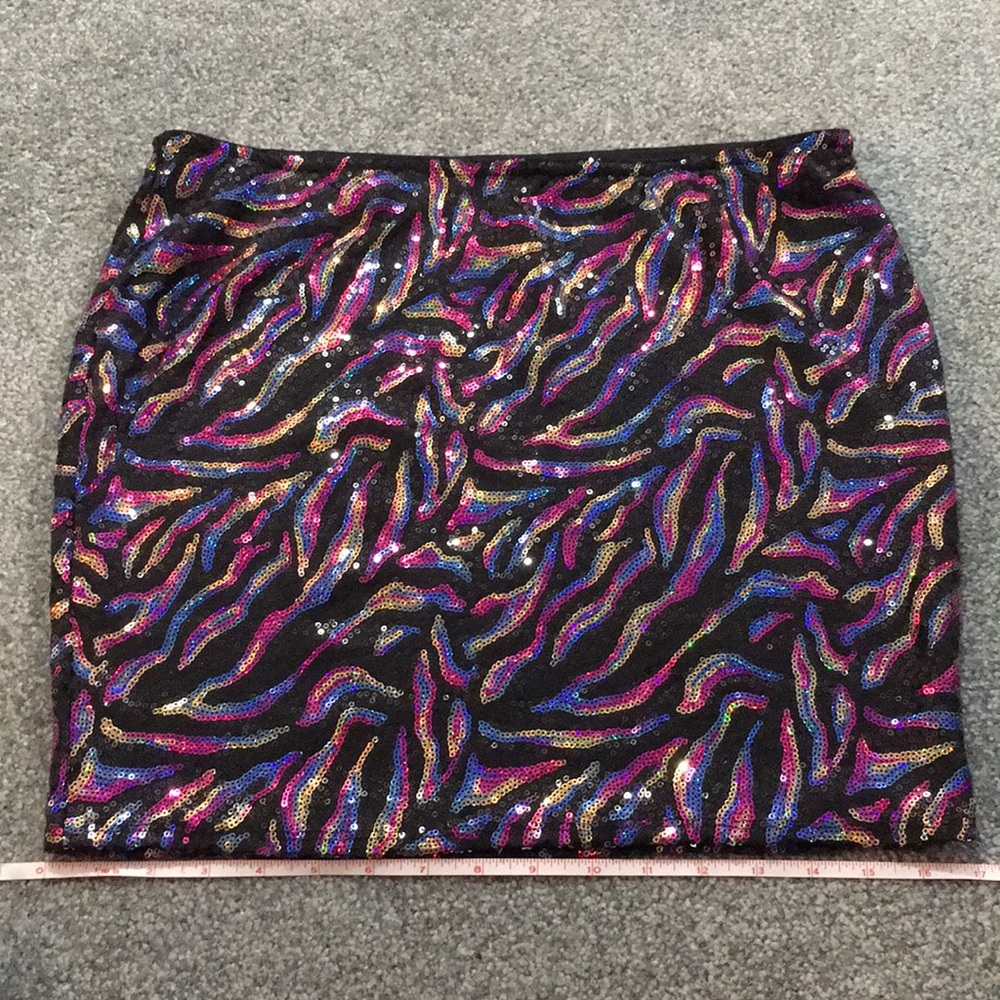 Lily White Multi Color Sequin Skirt - Picture 5 of 5